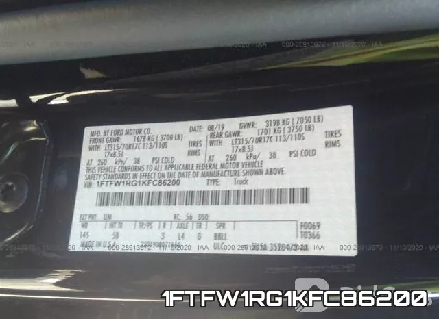 1FTFW1RG1KFC86200 фото 10