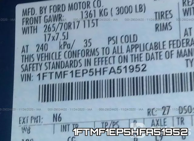 1FTMF1EP5HFA51952 фото 10