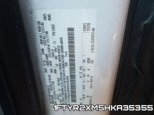 1FTYR2XM5HKA35355 фото 2