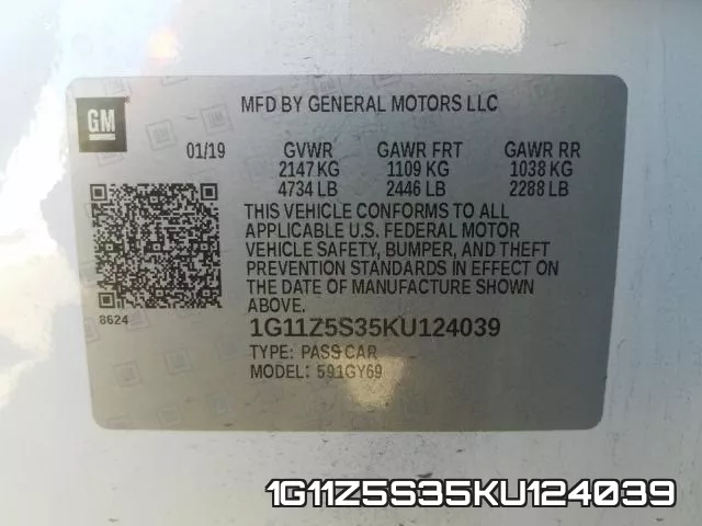 1G11Z5S35KU124039 фото 2