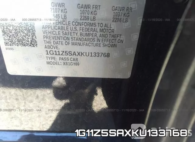 1G11Z5SAXKU133768 фото 10