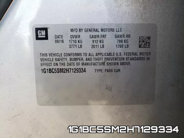 1G1BC5SM2H7129334 фото 2