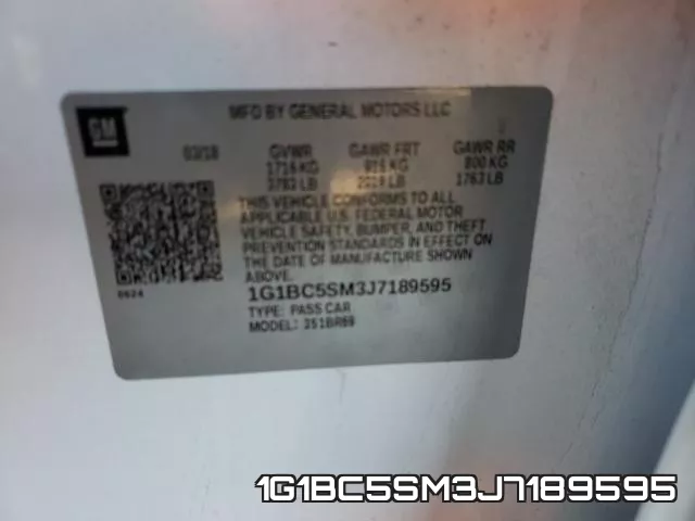 1G1BC5SM3J7189595 фото 2