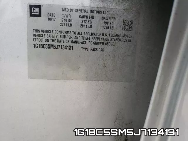 1G1BC5SM5J7134131 фото 2