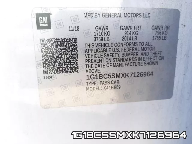 1G1BC5SMXK7126964 фото 2