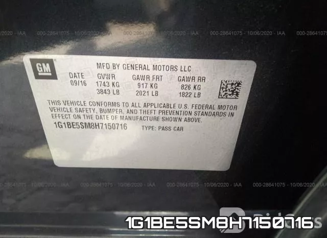 1G1BE5SM8H7150716 фото 9