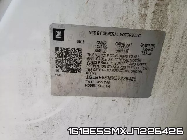 1G1BE5SMXJ7226426 фото 2