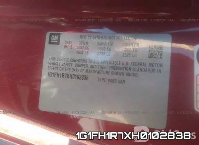 1G1FH1R7XH0102838 фото 9