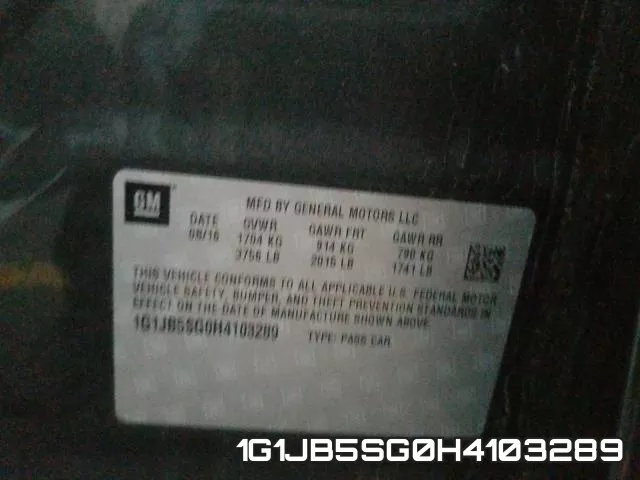 1G1JB5SG0H4103289 фото 2