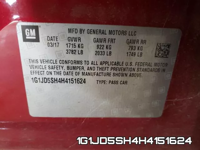 1G1JD5SH4H4151624 фото 2