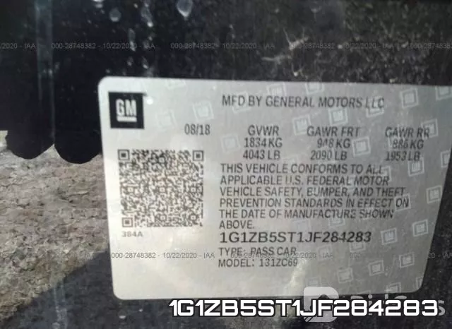 1G1ZB5ST1JF284283 фото 9