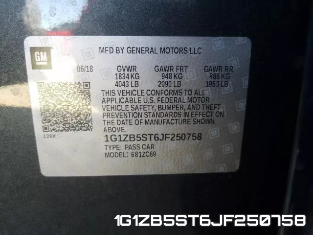 1G1ZB5ST6JF250758 фото 2