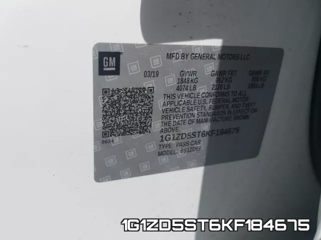 1G1ZD5ST6KF184675 фото 2