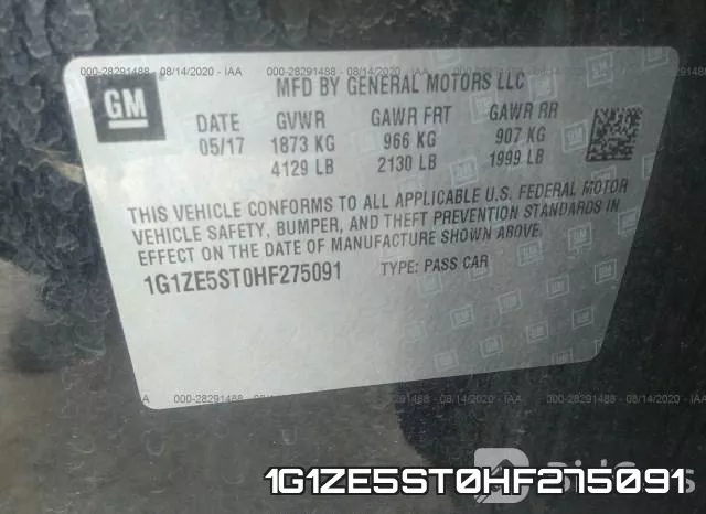 1G1ZE5ST0HF275091 фото 10