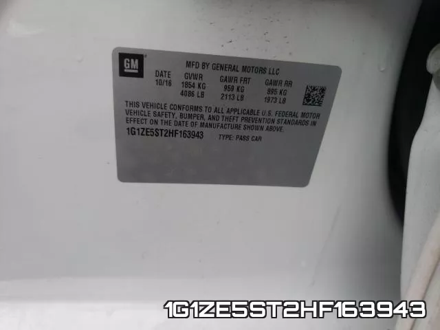 1G1ZE5ST2HF163943 фото 2