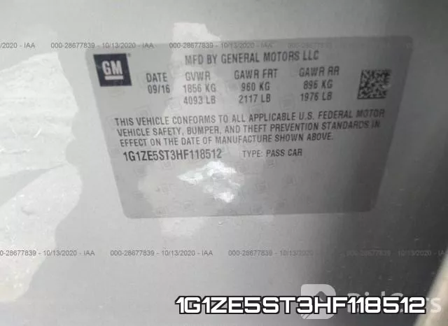 1G1ZE5ST3HF118512 фото 9