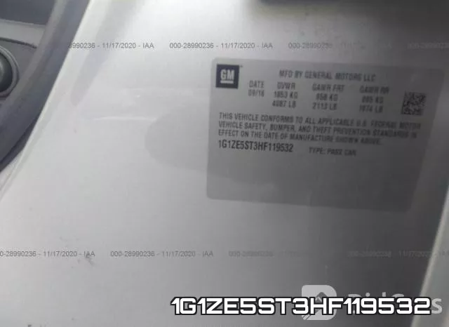 1G1ZE5ST3HF119532 фото 9