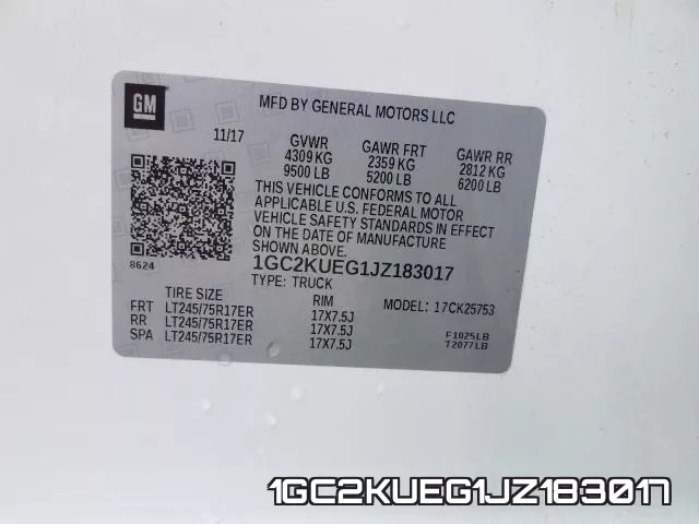 1GC2KUEG1JZ183017 фото 2