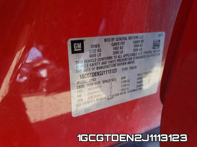 1GCGTDEN2J1113123 фото 2