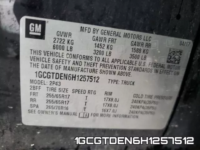 1GCGTDEN6H1257512 фото 2
