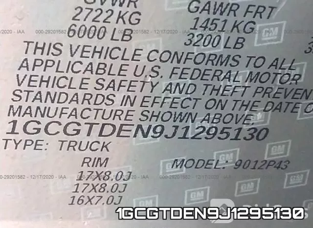 1GCGTDEN9J1295130 фото 10