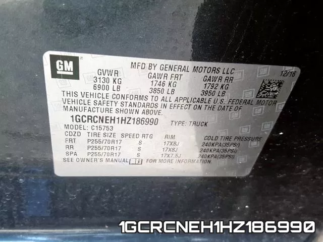 1GCRCNEH1HZ186990 фото 2
