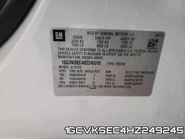 1GCVKSEC4HZ249245 фото 2