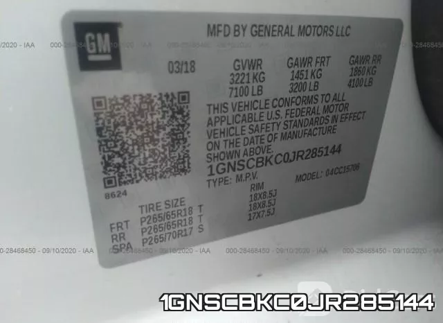 1GNSCBKC0JR285144 фото 10