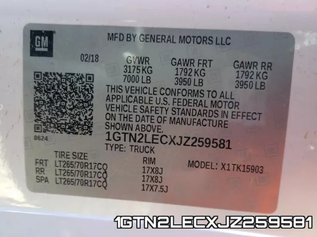 1GTN2LECXJZ259581 фото 2