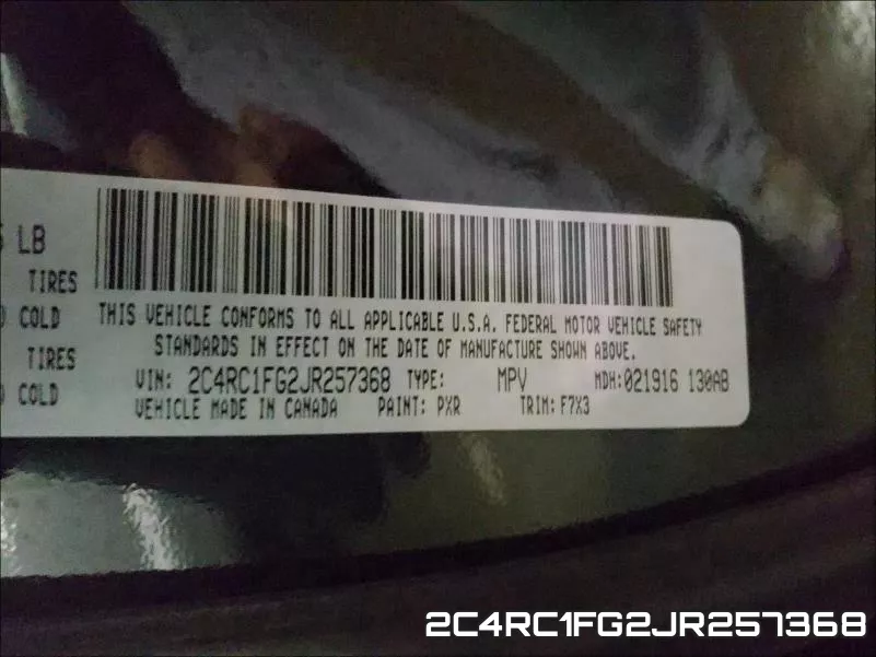 2C4RC1FG2JR257368 фото 2