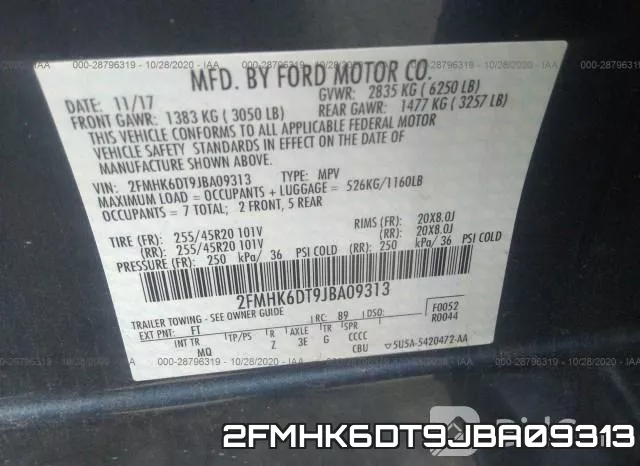 2FMHK6DT9JBA09313 фото 10