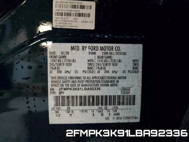 2FMPK3K91LBA92336 фото 2