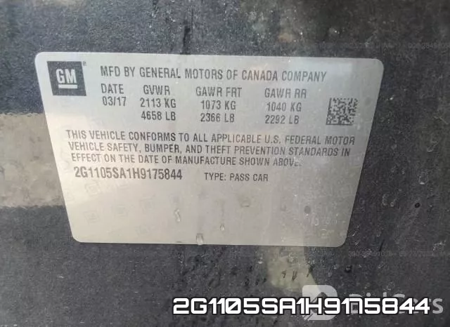 2G1105SA1H9175844 фото 8