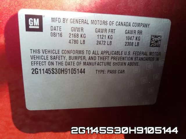 2G1145S30H9105144 фото 2