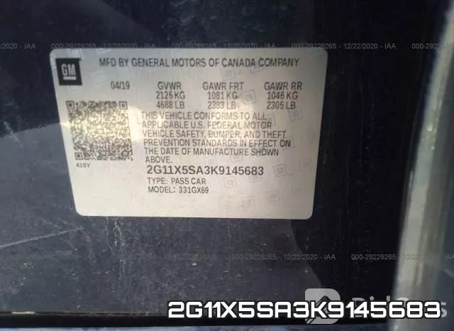 2G11X5SA3K9145683 фото 10