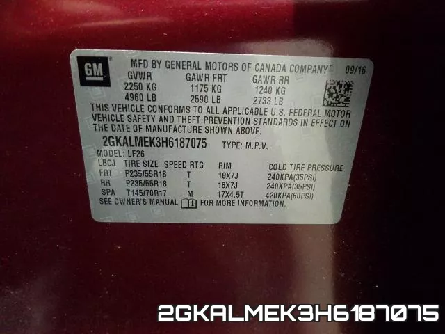 2GKALMEK3H6187075 фото 2