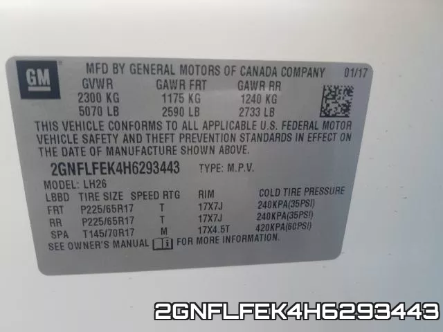 2GNFLFEK4H6293443 фото 2