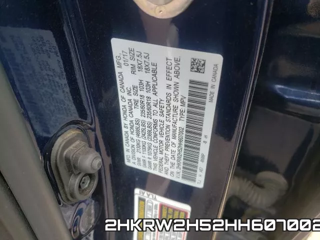 2HKRW2H52HH607002 фото 2