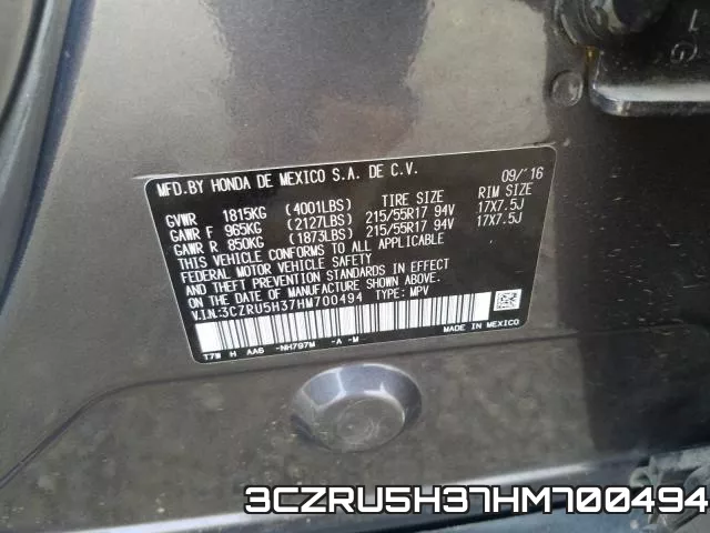 3CZRU5H37HM700494 фото 2