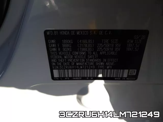 3CZRU6H14LM721249 фото 2