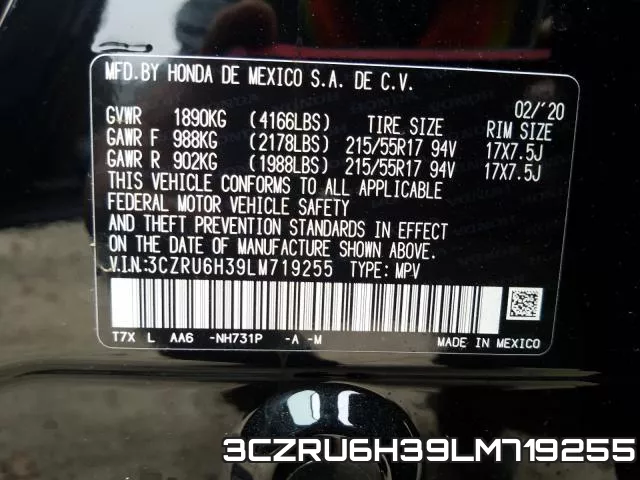 3CZRU6H39LM719255 фото 2