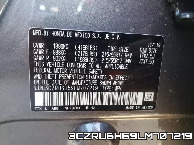 3CZRU6H59LM707219 фото 2