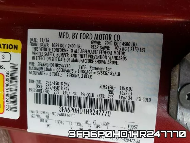 3FA6P0HD1HR247770 фото 2