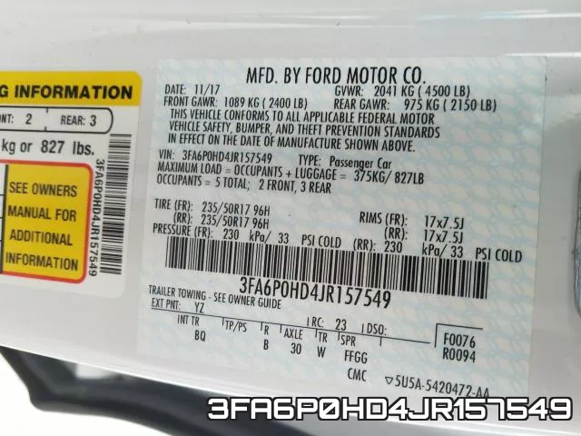 3FA6P0HD4JR157549 фото 2