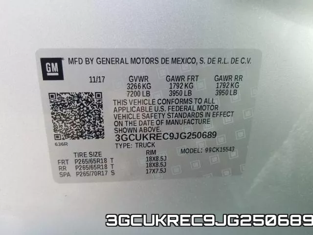3GCUKREC9JG250689 фото 2