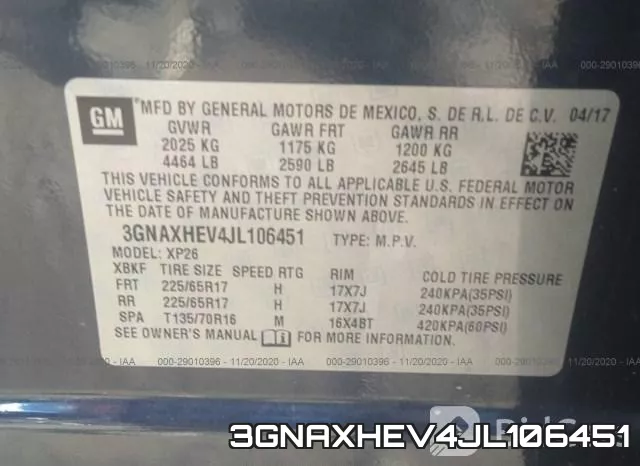 3GNAXHEV4JL106451 фото 10