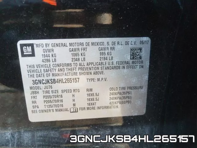 3GNCJKSB4HL265157 фото 2