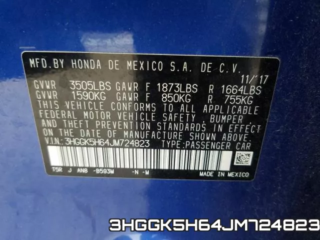 3HGGK5H64JM724823 фото 2