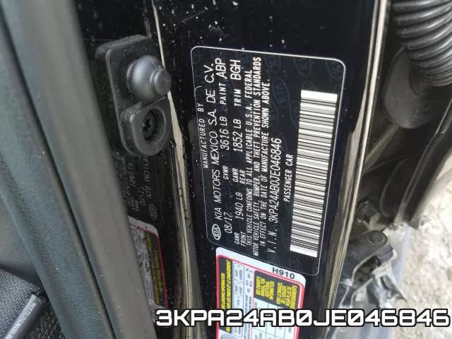 3KPA24AB0JE046846 фото 2