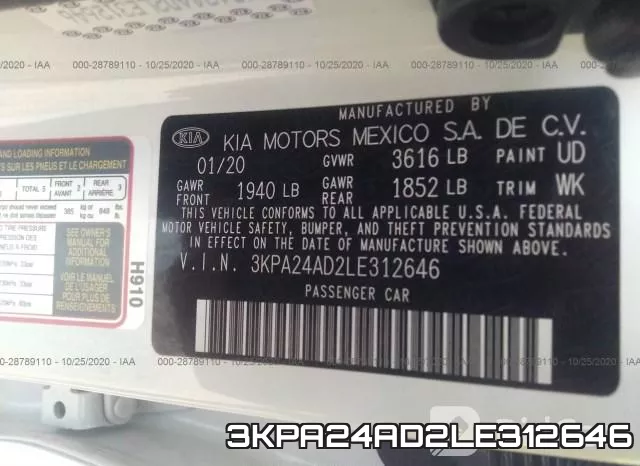 3KPA24AD2LE312646 фото 9